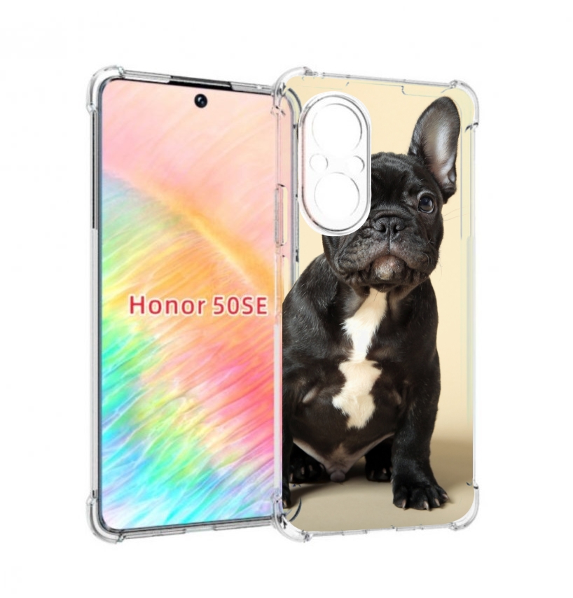

Чехол бампер MyPads французскии бульдог для Honor 50 SE противо, Прозрачный, Tocco