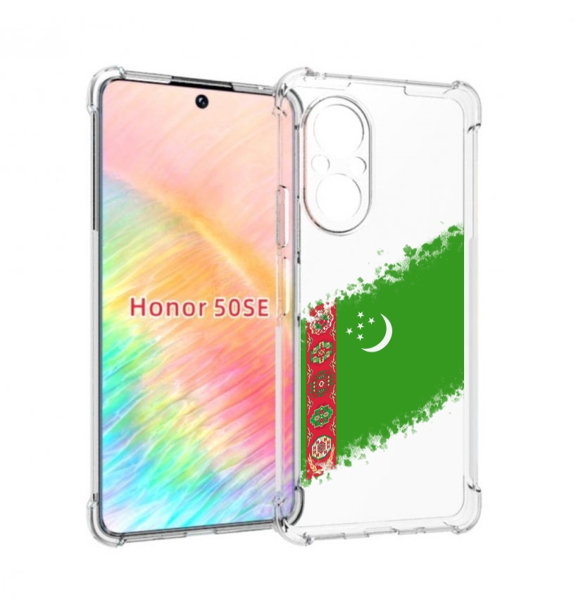 

Чехол бампер MyPads флаг герб Туркменистан-1 для Honor 50 SE про, Прозрачный, Tocco
