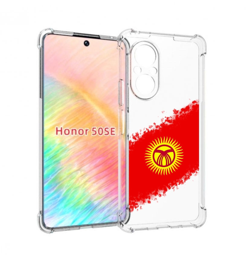 

Чехол бампер MyPads флаг Киргизии для Honor 50 SE противоударный, Прозрачный, Tocco