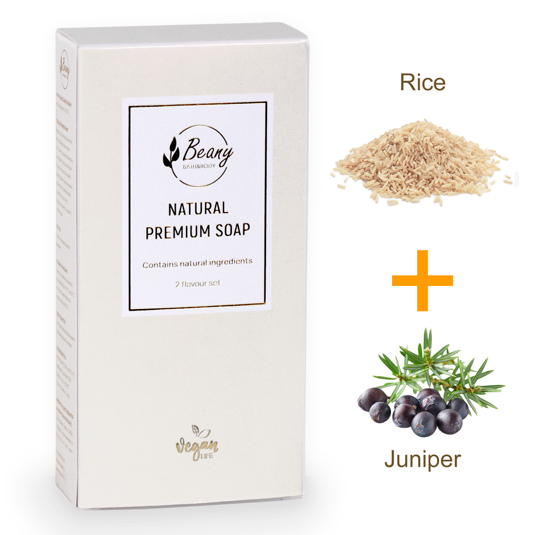 Подарочный набор турецкого мыла Beany Rice + Juniper 120 г х 2 шт. подарочный набор турецкого мыла beany olive juniper 120 г х 2 шт