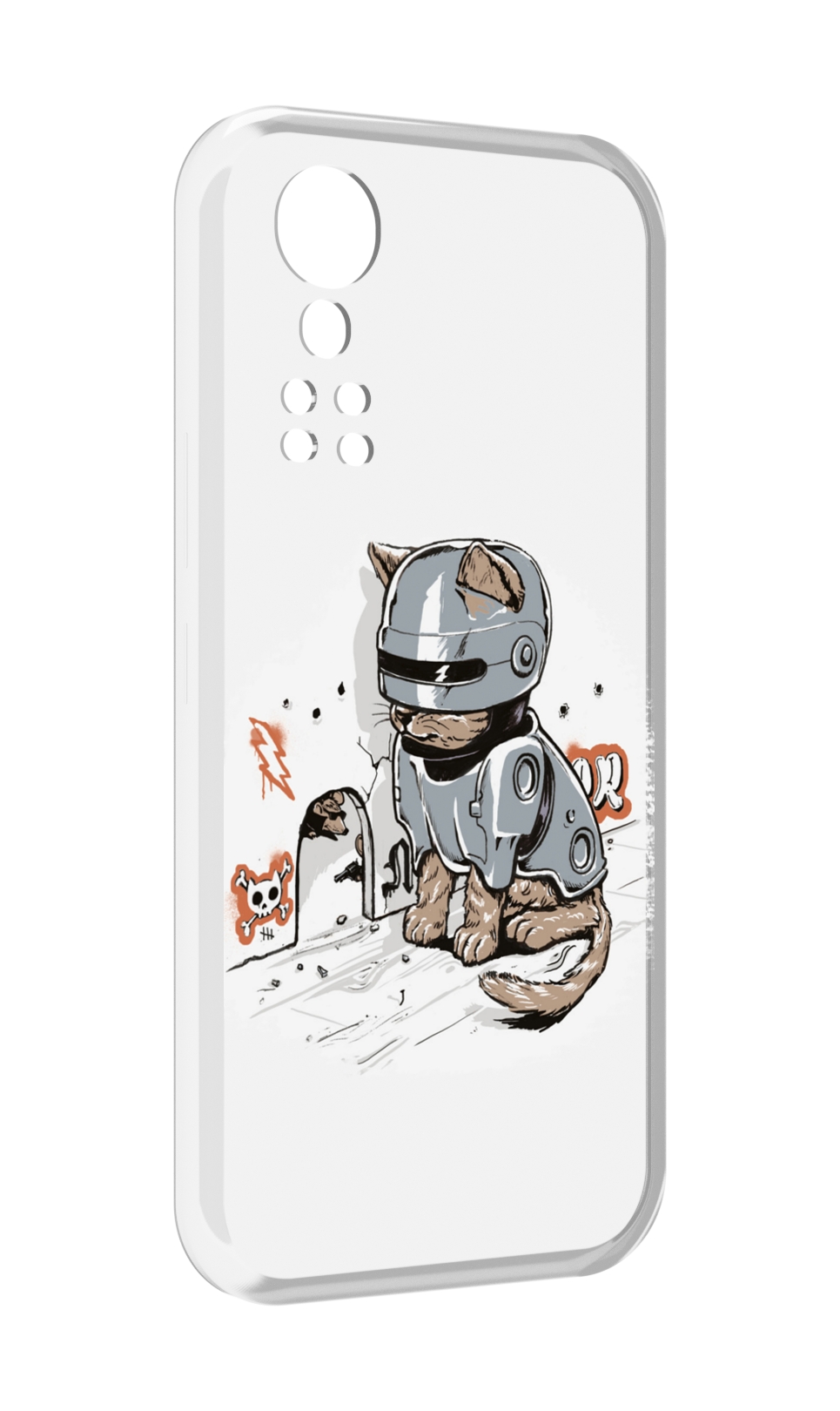 

Чехол MyPads Грозный кот для ZTE Axon 30 5G / Axon 30S, Прозрачный, Tocco