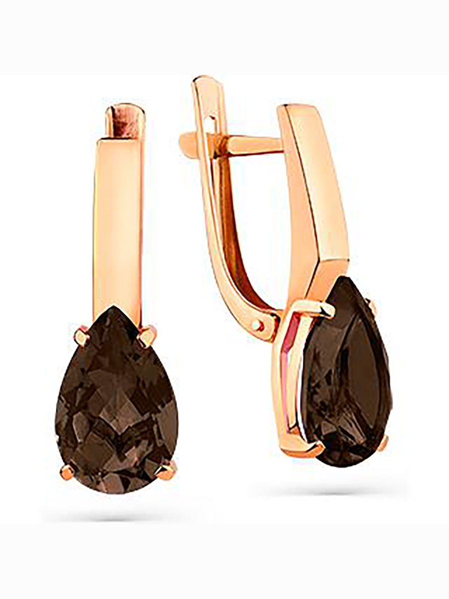 

Серьги из красного золота с 2 раухтопазами Master Brilliant 02-2-922-0400-010, 02-2-922-0400-010