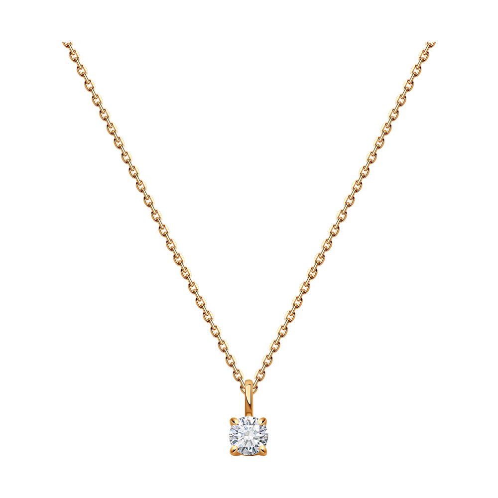 

Колье из красного золота 45 см SOKOLOV Diamonds 1070266, бриллиант, 1070266