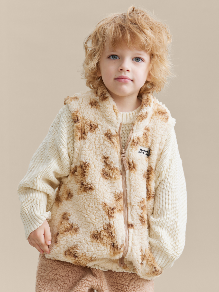 Жилет детский Happy Baby 89059, beige (bear), размер 104