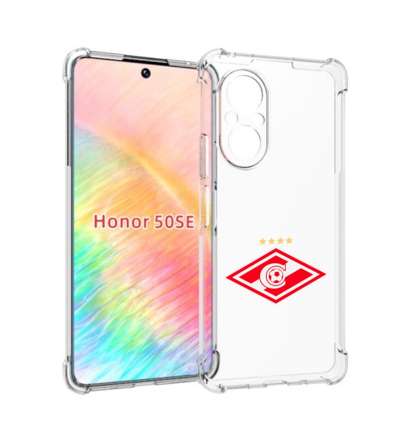 

Чехол бампер MyPads фк спартак 1 для Honor 50 SE противоударный, Прозрачный, Tocco
