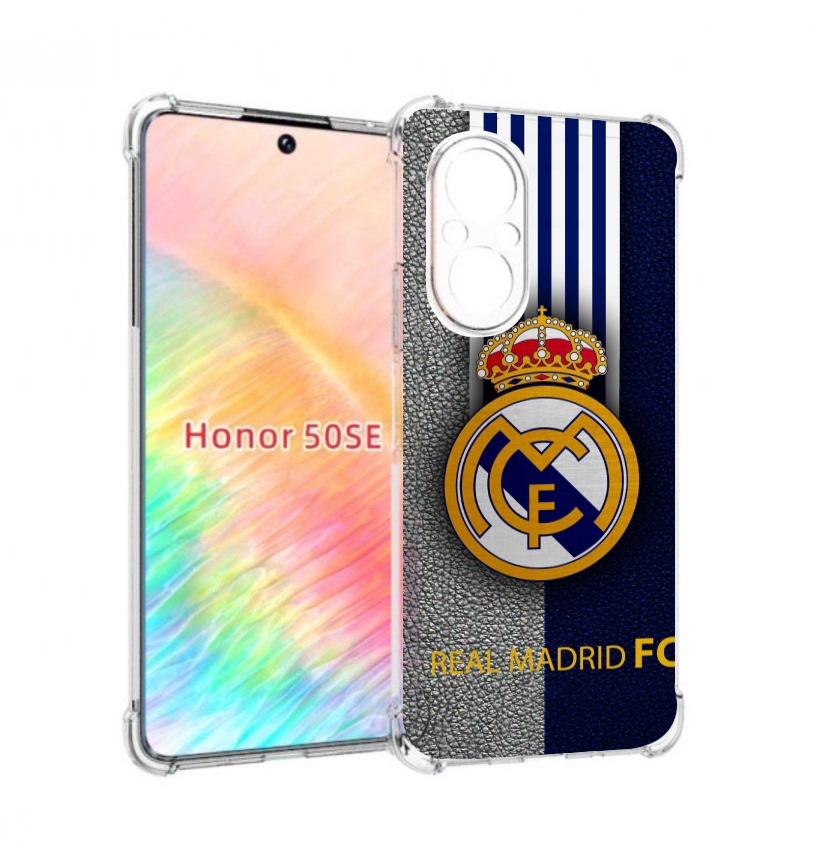 

Чехол бампер MyPads фк реал мадрид мужской для Honor 50 SE проти, Прозрачный, Tocco