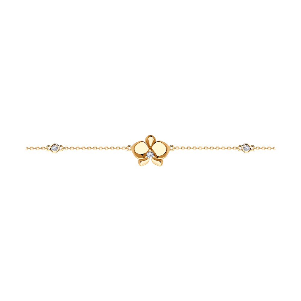 

Браслет из серебра р. 16 Diamant 93-150-01968-1, фианит, 93-150-01968-1