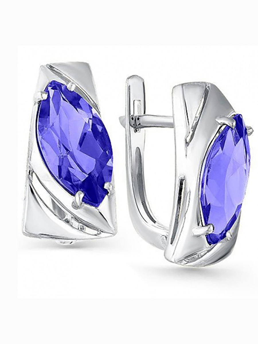 

Серьги из белого золота с 2 танзанитами Master Brilliant 02-2-834-8500-031, 02-2-834-8500-031