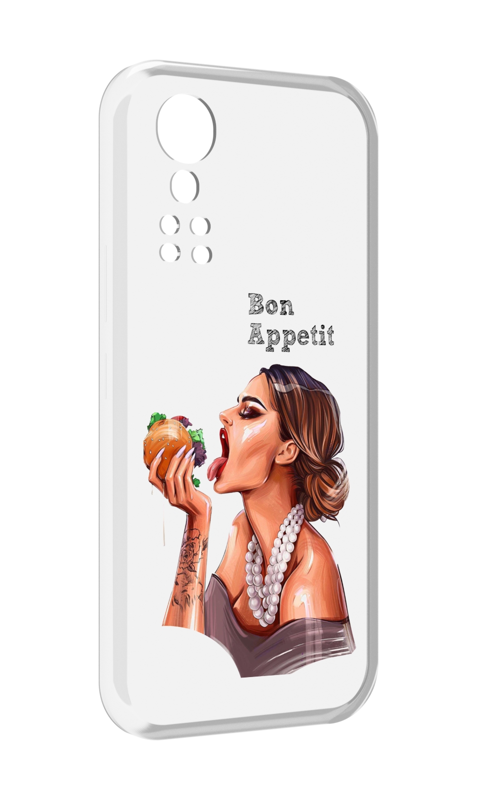 

Чехол MyPads Бон-аппетит для ZTE Axon 30 5G / Axon 30S, Прозрачный, Tocco