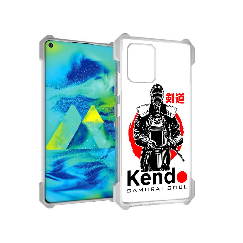 

Чехол MyPads Tocco для Samsung Galaxy S10 Lite рисованый самурай (PT143840.502.581), Прозрачный, Tocco