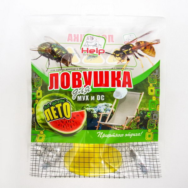

Ловушка для отлова мух и ос 21x21 см, 1 шт