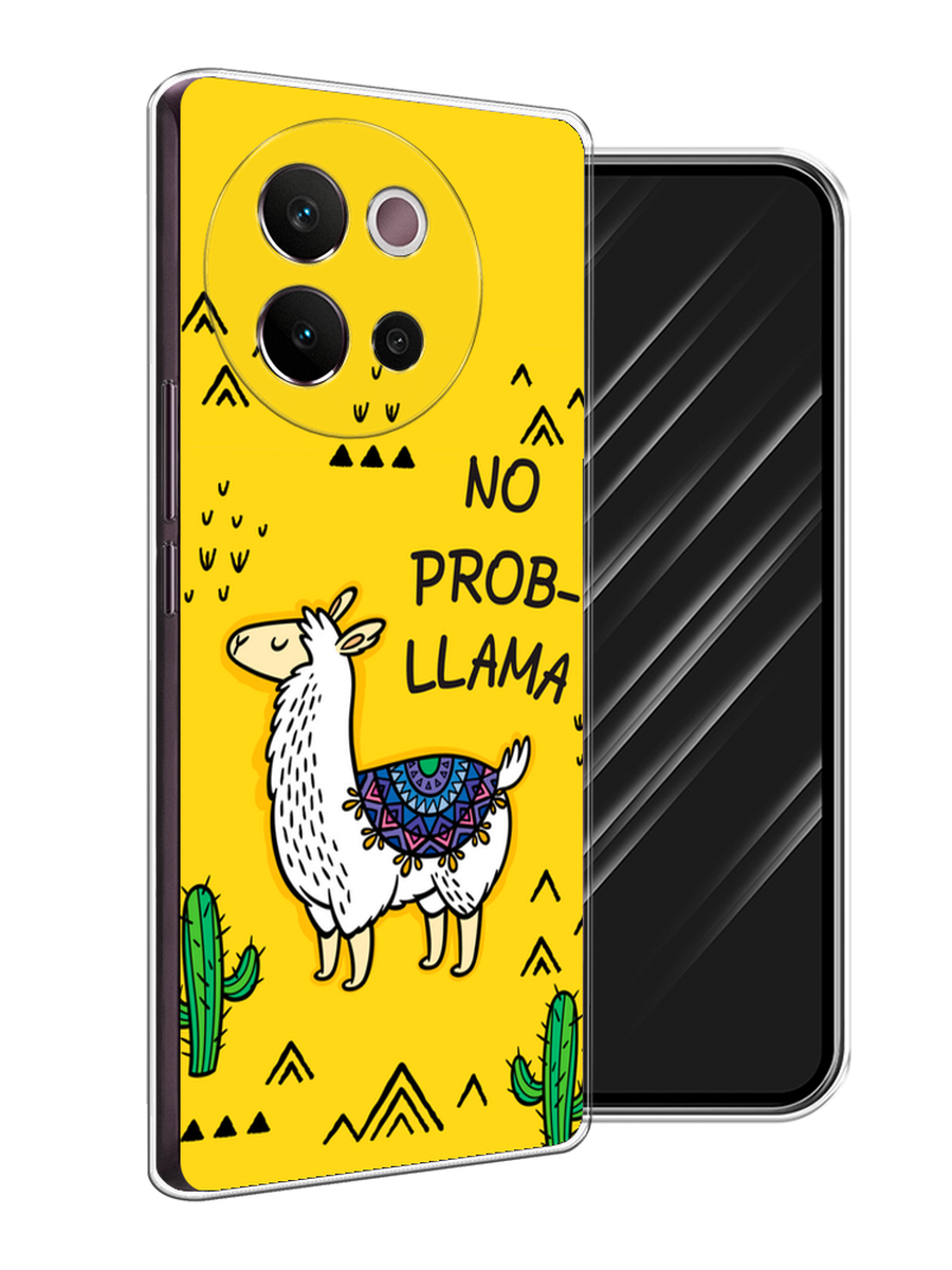 

Чехол Awog на Vivo V40 Lite 5G "No probLLama", Желтый;черный;синий, 2611550-1