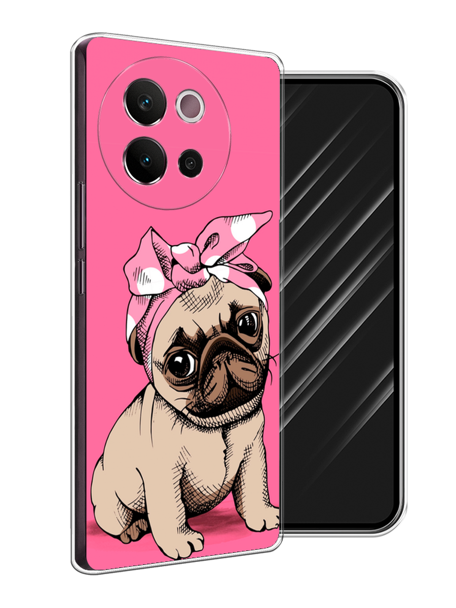 

Чехол Awog на Vivo V40 Lite 5G "Dog Pin-Up", Розовый;бежевый, 2611550-1