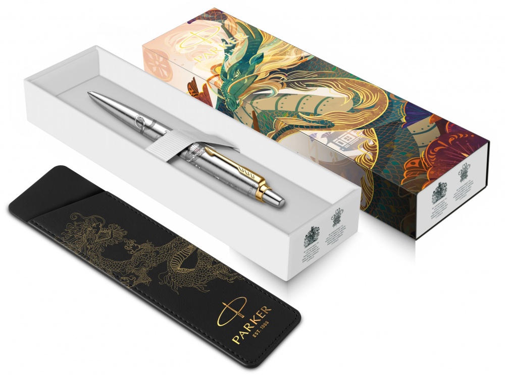 

Шариковая ручка Parker Jotter Dragon Special Edition, с чехлом, Шариковая ручка с чехлом Parker Jotter Dragon