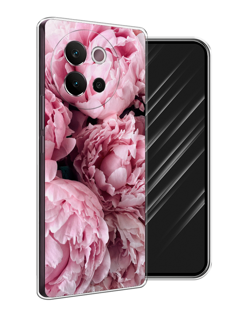 

Чехол Awog на Vivo V40 Lite 5G "Нежные пионы", Розовый;черный;белый, 2611550-1