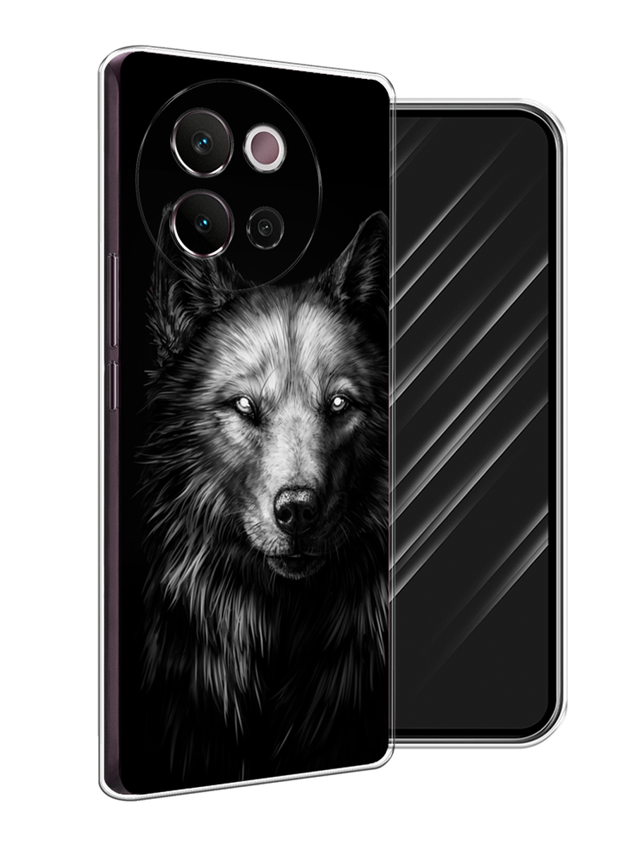 

Чехол Awog на Vivo V40 Lite 5G "Волк черно белый", Серый;бежевый;белый, 2611550-1