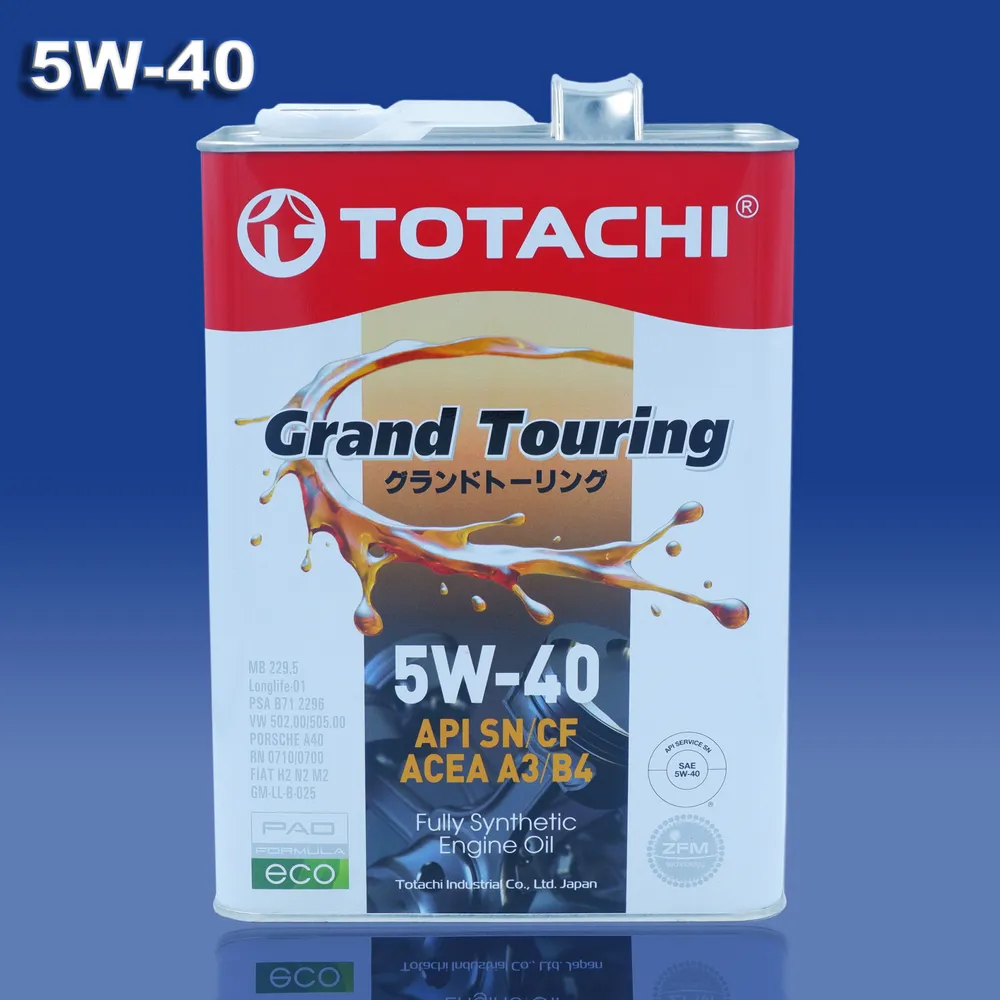 

Моторное масло Totachi Grand Touring 5W-40 синтетическое 4 л + фонарик в подарок