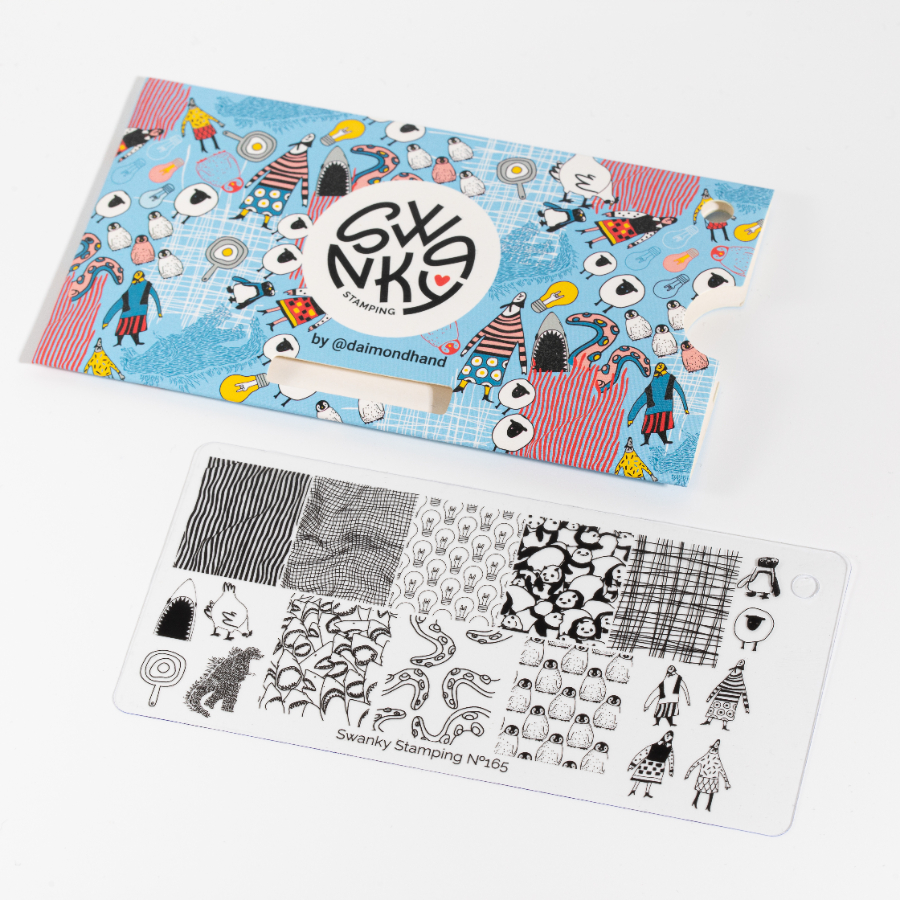 

Пластина для стемпинга Swanky Stamping 165, Серебристый;серый