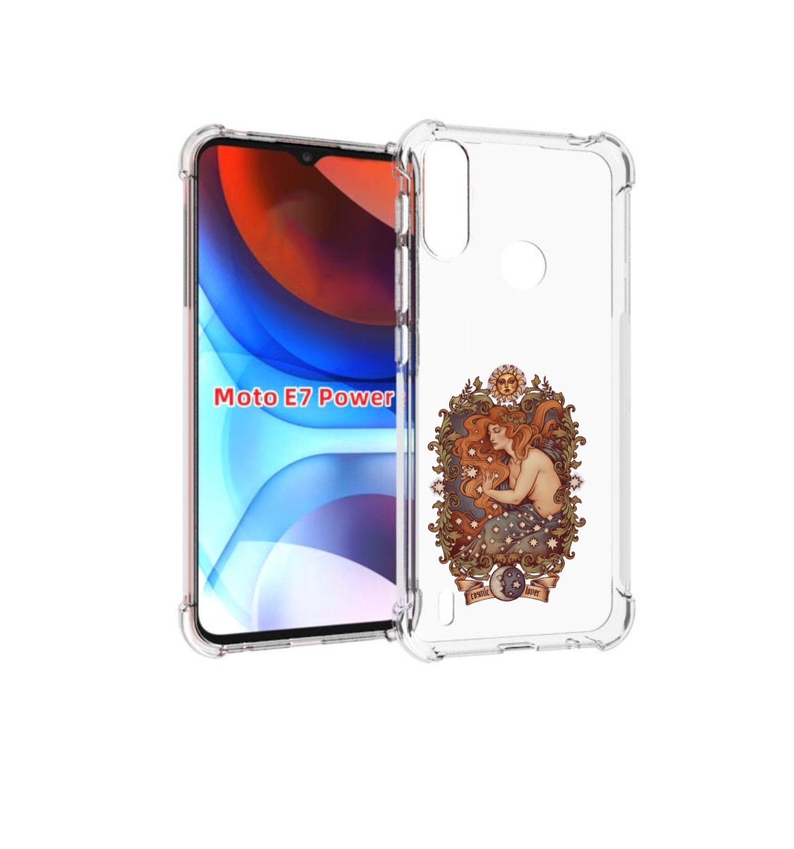 

Чехол MyPads звездная девушка абстракция для Motorola Moto E7 Power, Прозрачный, Tocco