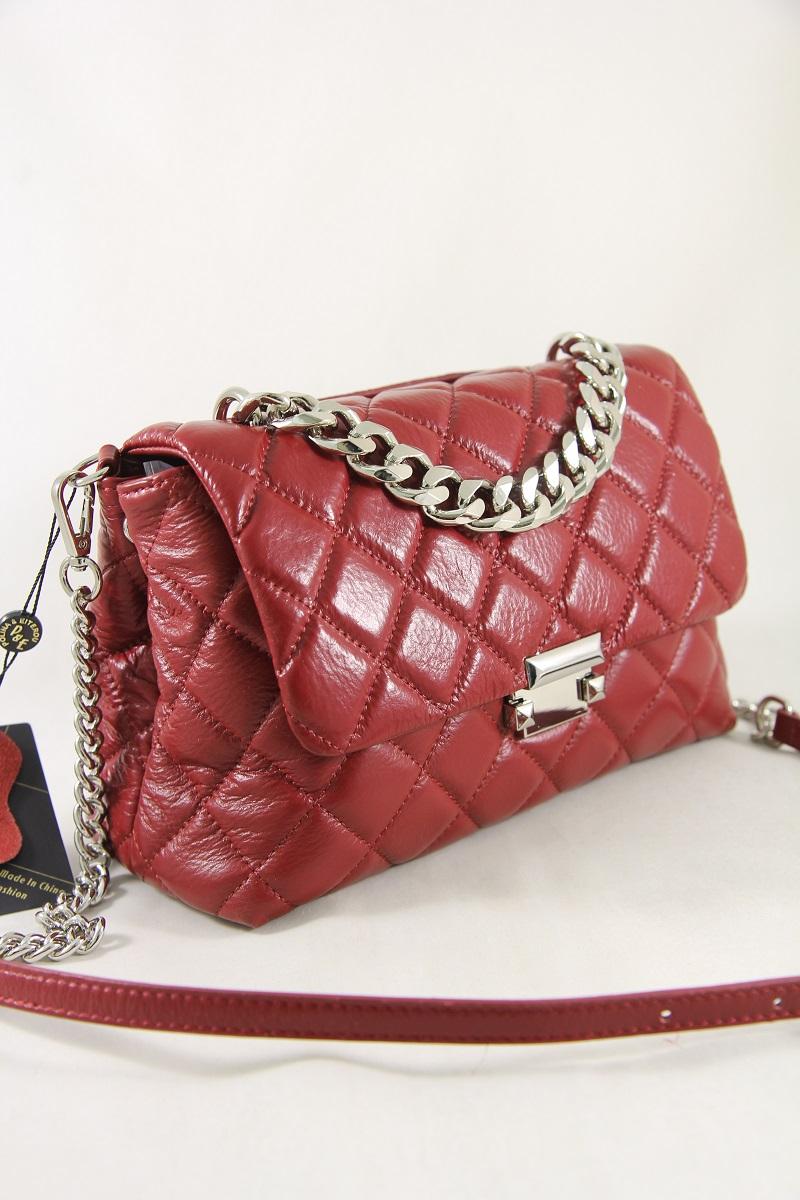 Сумка кросс-боди женская Polina & Eiterou 0411 темно-бордовая