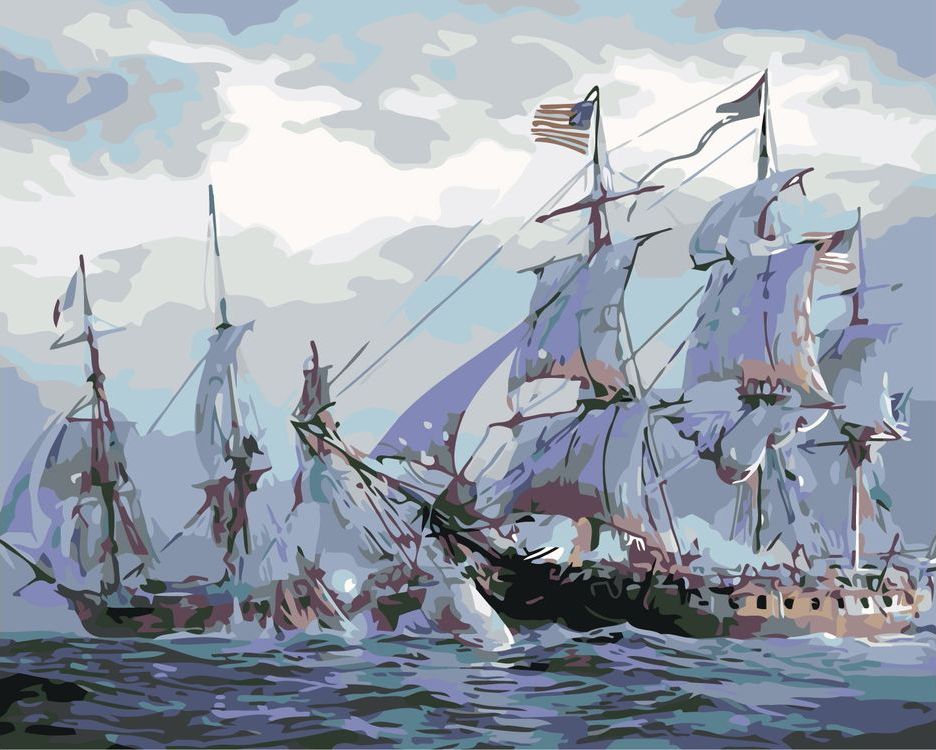 

Картина по номерам Живопись по Номерам Морской флот, 40x50, Морской флот