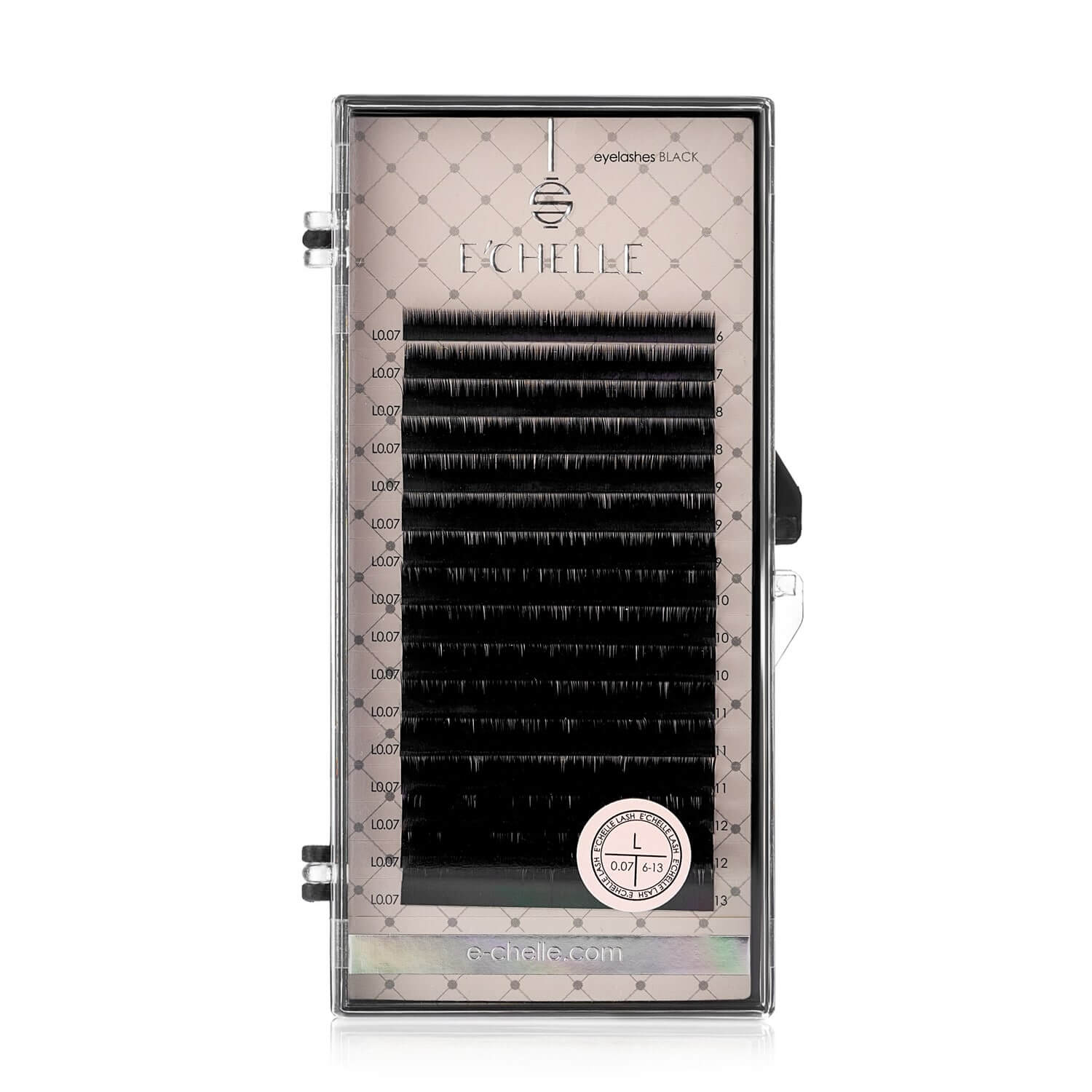Ресницы E'CHELLE BLACK, микс, 6 лент, B, 0,10, 5-7мм