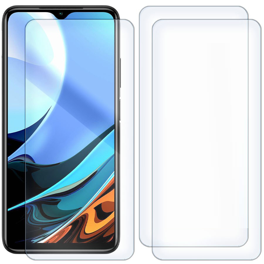 

Комплект из 3-x защитных гибридных стекол для Xiaomi Redmi 9 / Redmi 9T