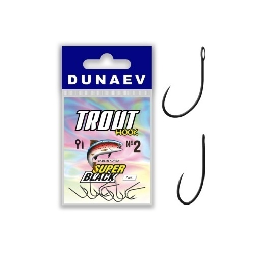 DUNAEV Крючок DUNAEV TROUT SUPER BLACK (Размер # 10; 7шт )