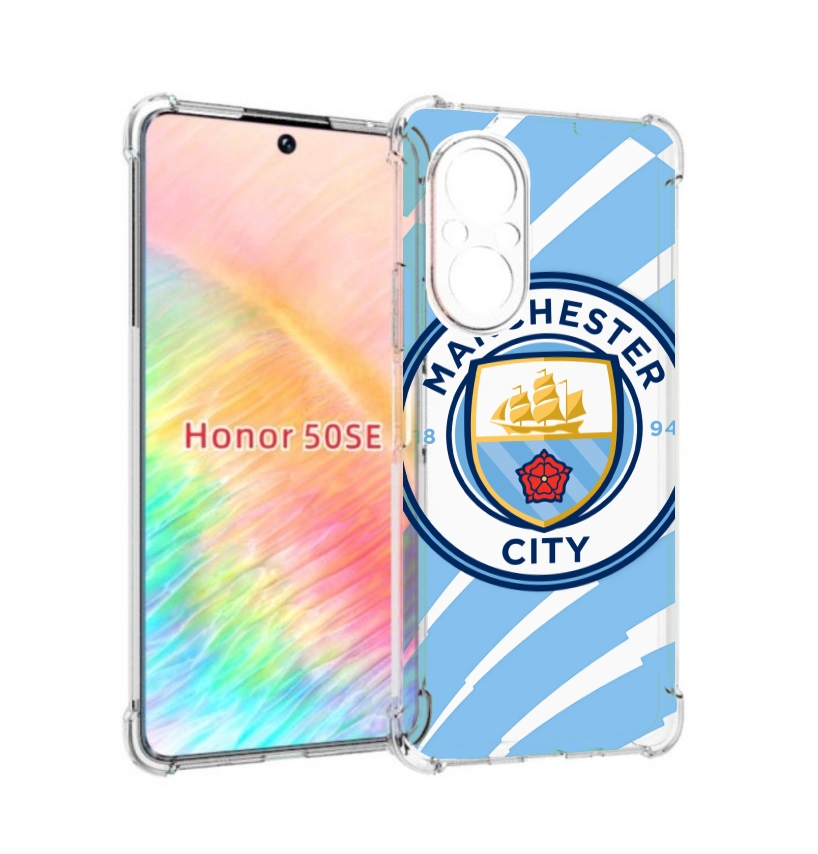 

Чехол бампер MyPads фк манчестер сити для Honor 50 SE противоуда, Прозрачный, Tocco