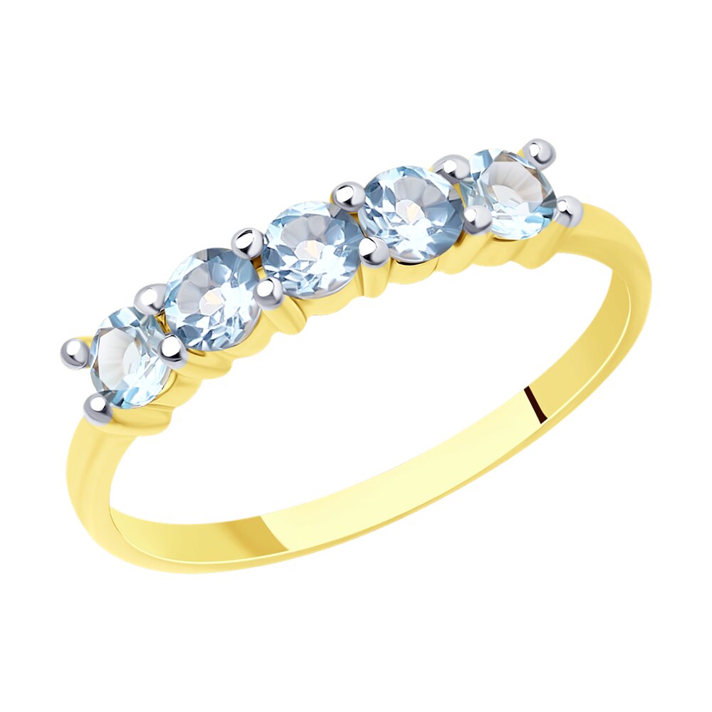 

Кольцо из желтого золота р. 17,5 Diamant 53-310-01632-1, топаз, 53-310-01632-1