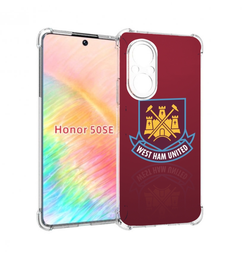 

Чехол бампер MyPads фк вест хэм мужской для Honor 50 SE противоу, Прозрачный, Tocco