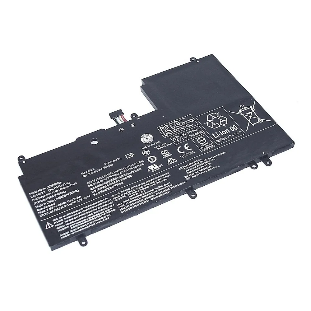 фото Аккумуляторная батарея для ноутбука lenovo yoga3 14 yoga 700-14isk l14m4p72 7.4v 45wh oem