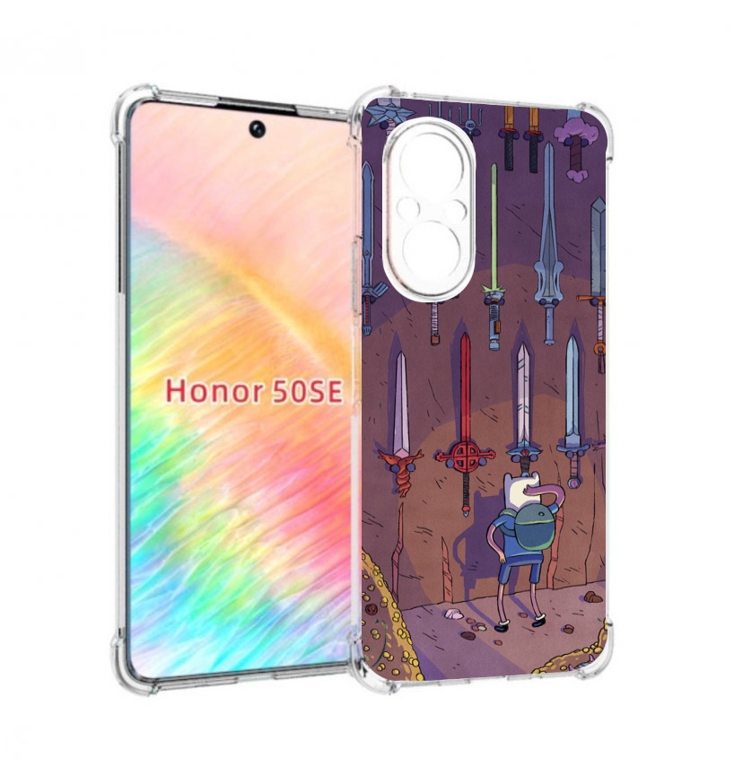 

Чехол бампер MyPads фин ищет меч для Honor 50 SE противоударный, Прозрачный, Tocco