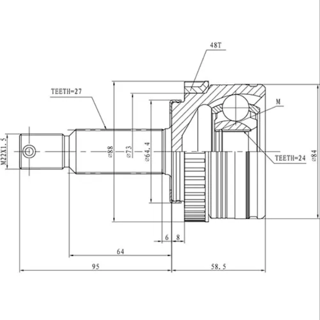 

ZIKMAR Z88446R ШРУС наружный