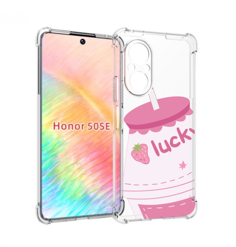 

Чехол бампер MyPads удачный-напиток для Honor 50 SE противоударный, Прозрачный, Tocco