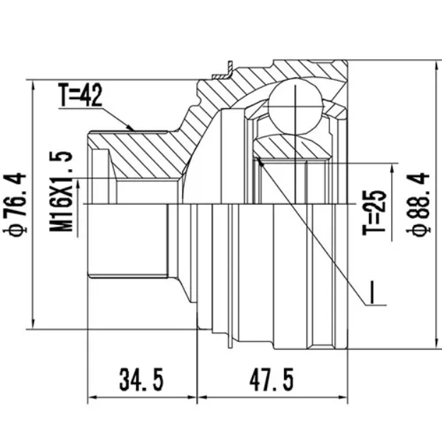 

ZIKMAR Z87458R ШРУС наружный