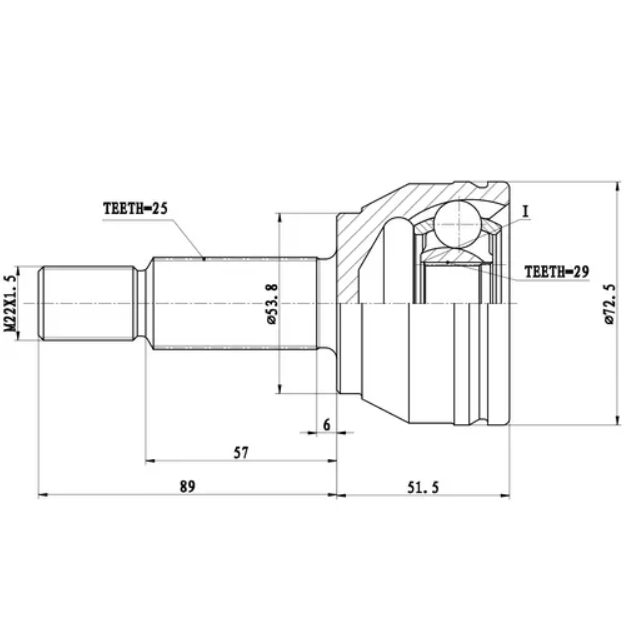 

ZIKMAR Z87260R ШРУС наружный