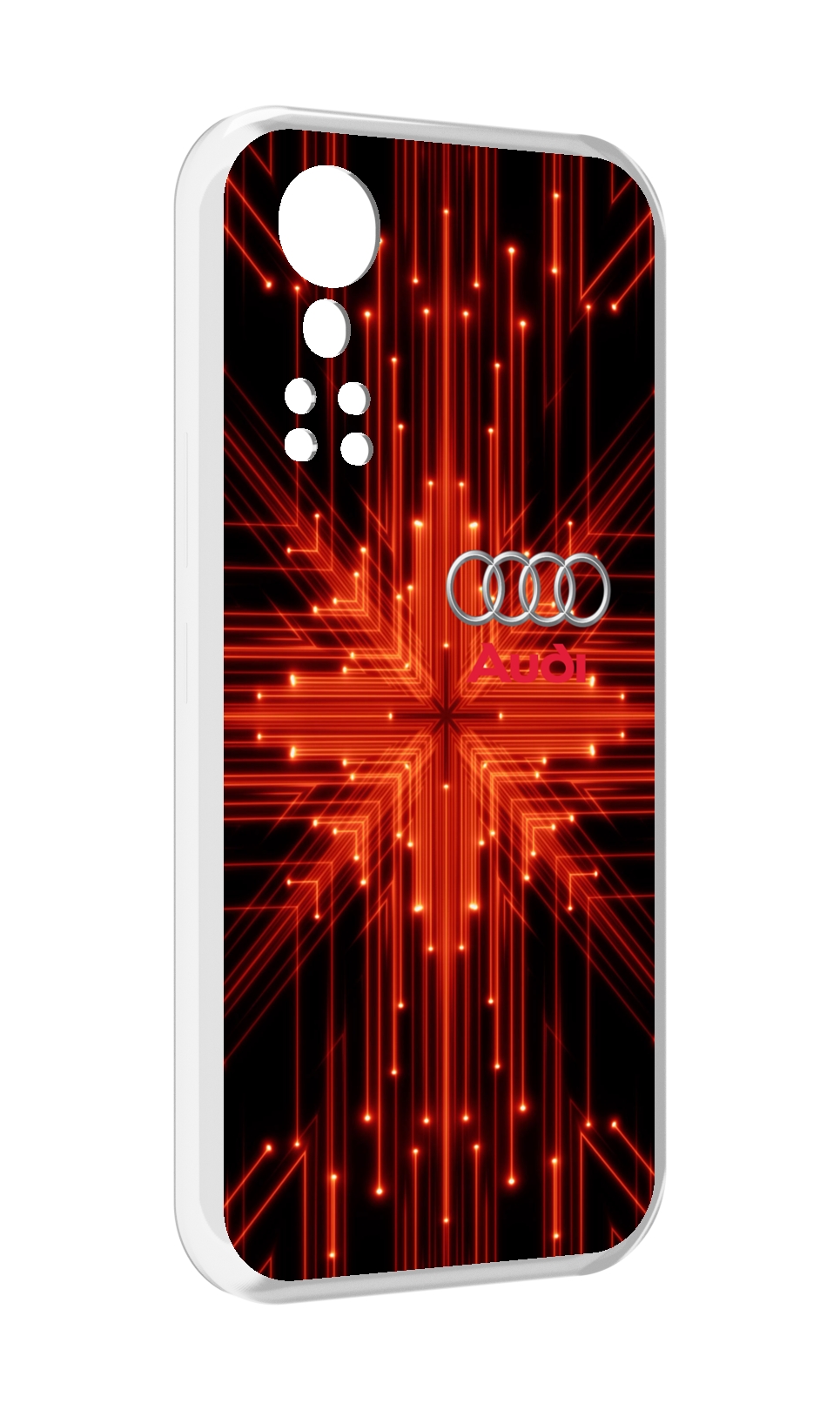 Чехол MyPads Ауди-на-неоновом-фоне для ZTE Axon 30 5G / Axon 30S