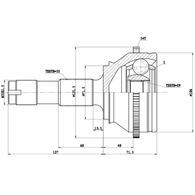 

ZIKMAR Z87192R ШРУС наружный