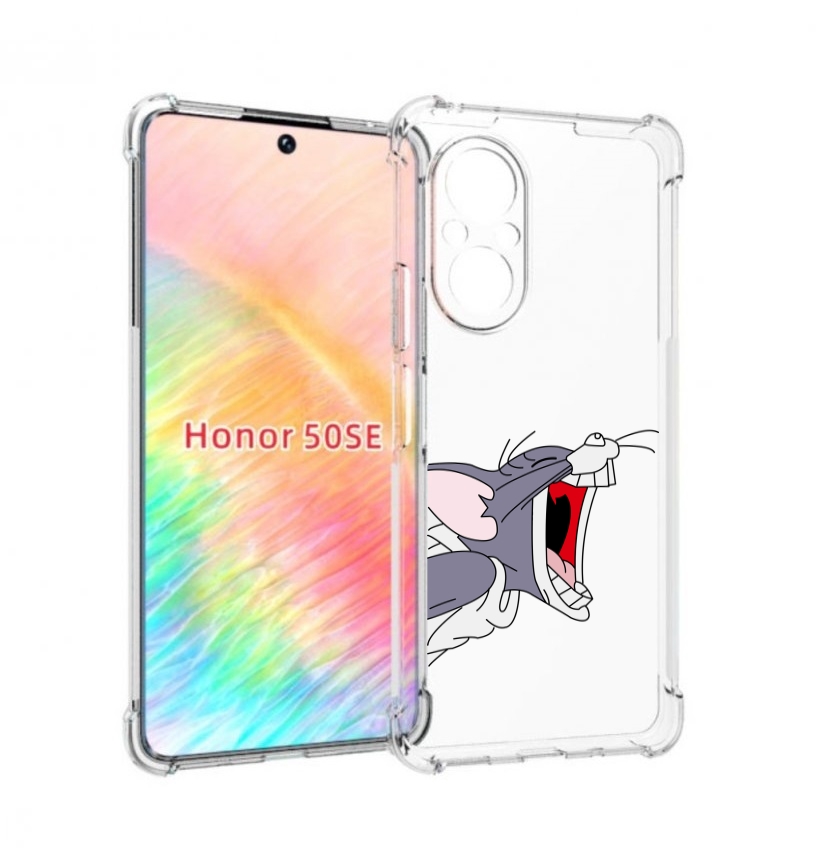 

Чехол бампер MyPads том-голодный для Honor 50 SE противоударный, Прозрачный, Tocco