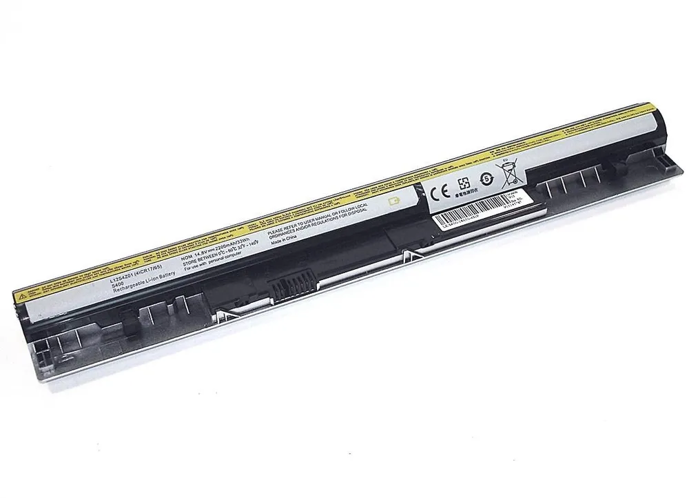 Аккумуляторная батарея для ноутбука Lenovo S400 L12S4Z01 14.8V 2600mAh OEM серебристая