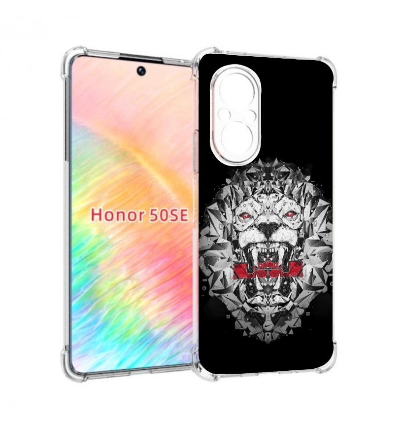 

Чехол бампер MyPads тигр-с-гранями-черно-белый для Honor 50 SE п, Прозрачный, Tocco