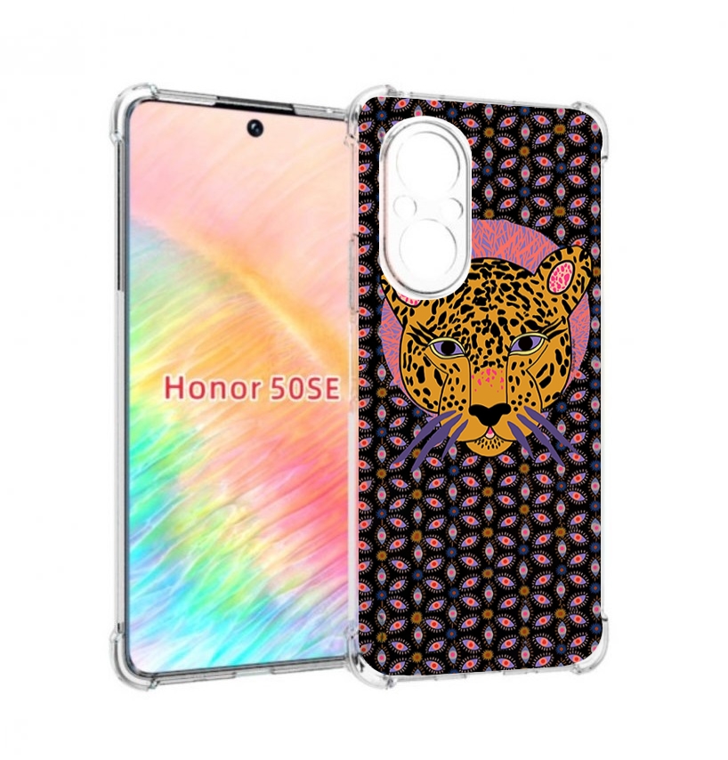 

Чехол бампер MyPads тигр-в-глазах для Honor 50 SE противоударный, Прозрачный, Tocco