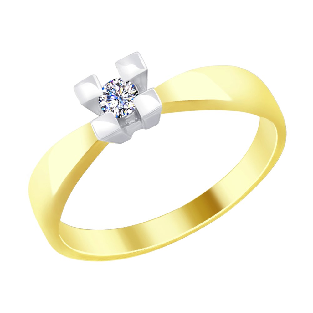 

Кольцо из комбинированного золота с бриллиантом р. 16 SOKOLOV Diamonds 1011676-2, 1011676-2