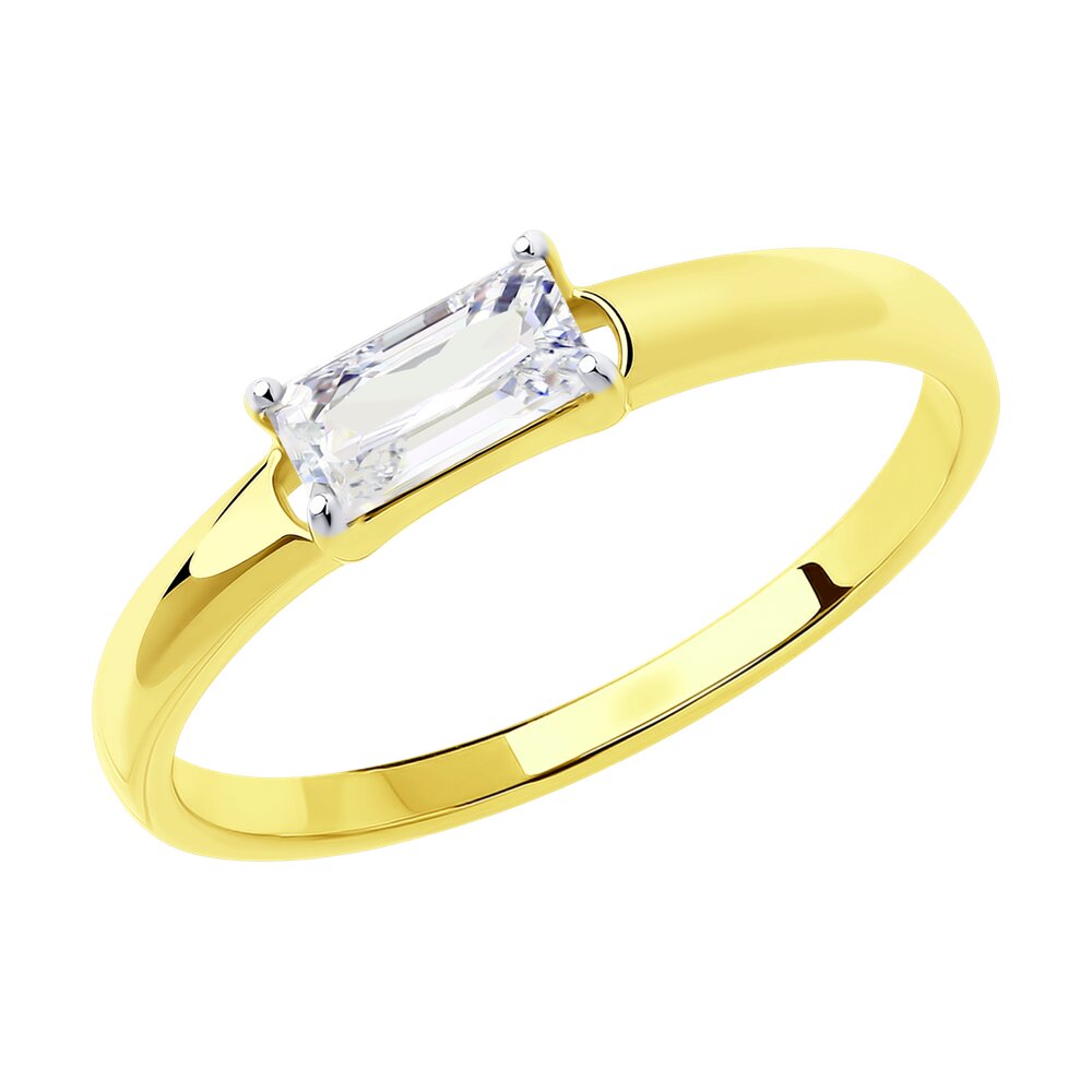 

Кольцо из золота р. 17 Diamant 53-110-00636-1, фианит, 53-110-00636-1