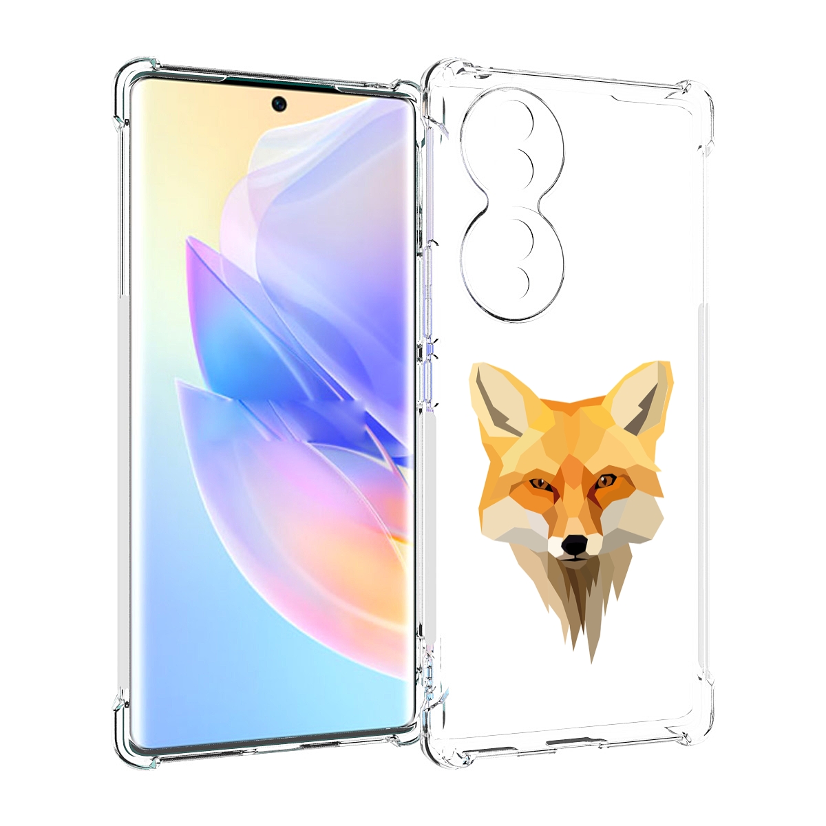 

Чехол MyPads голова-лисы для Honor 70, Прозрачный, Tocco