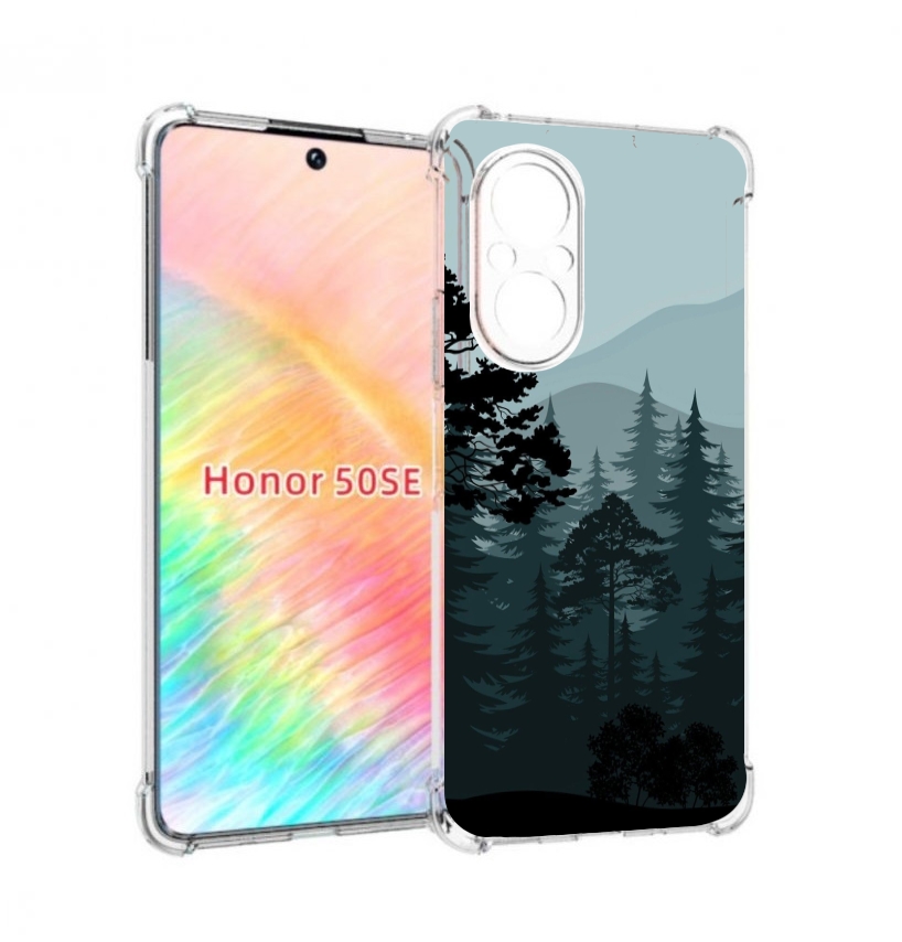 

Чехол бампер MyPads темный лесочек для Honor 50 SE противоударный, Прозрачный, Tocco