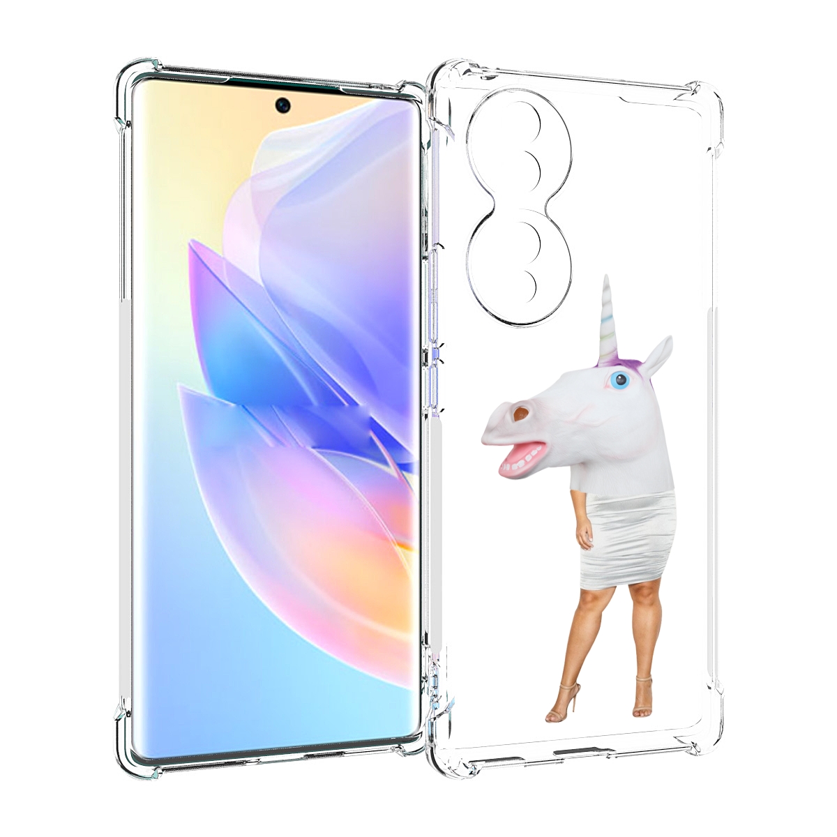 

Чехол MyPads голова-единорога для Honor 70, Прозрачный, Tocco