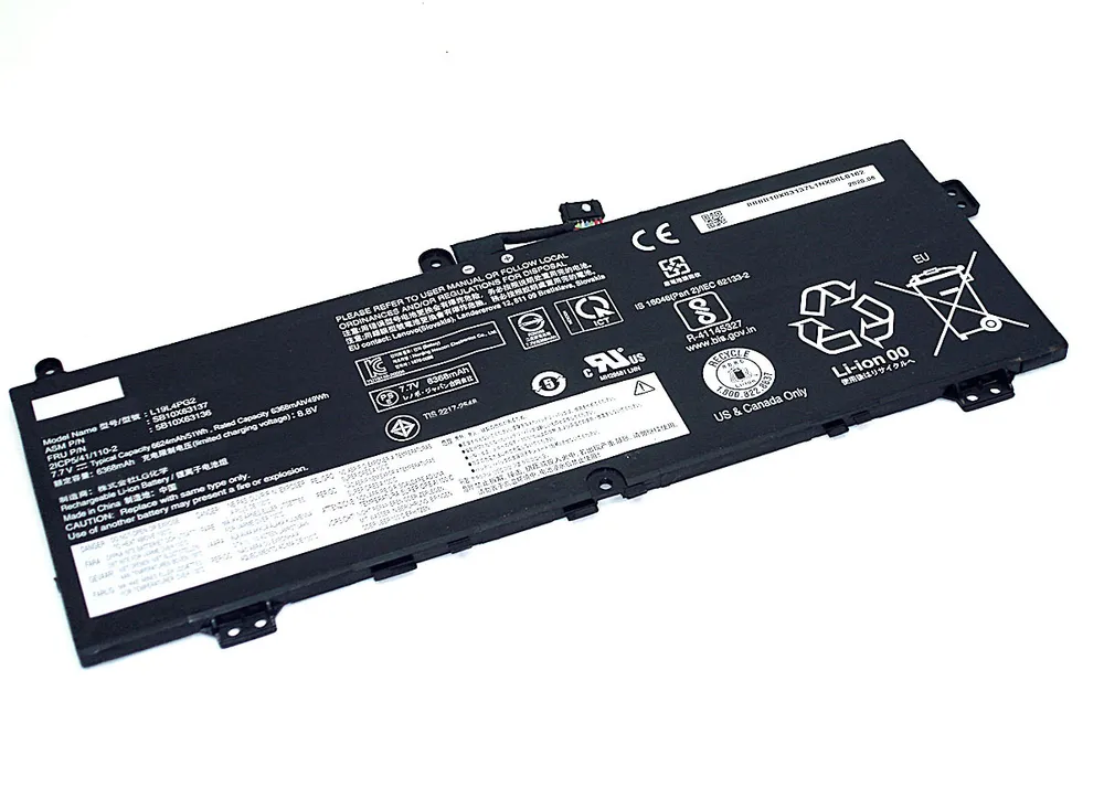 

Аккумуляторная батарея для ноутбука Lenovo L19L4PG2 5B10X63141 7.68V 6624mAh 51Wh, 5B10X63141 7.68V 6624mAh 51Wh