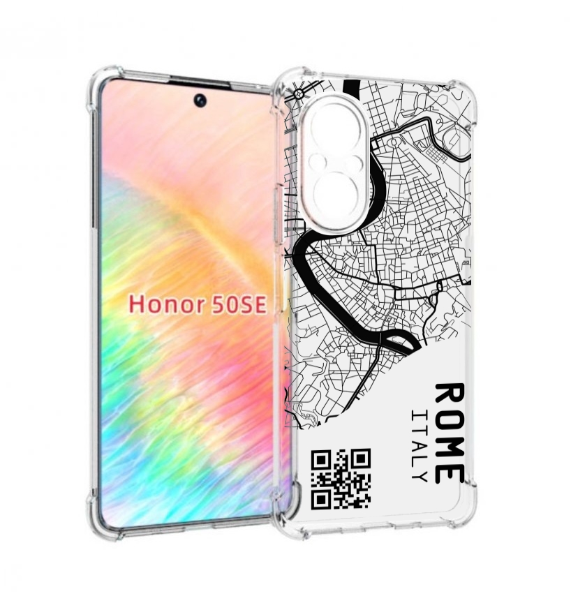 

Чехол бампер MyPads схема-рим для Honor 50 SE противоударный, Прозрачный, Tocco